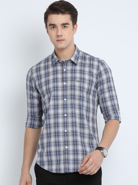 

Crocodile Men Grey Slim Fit Checked Casual Shirt