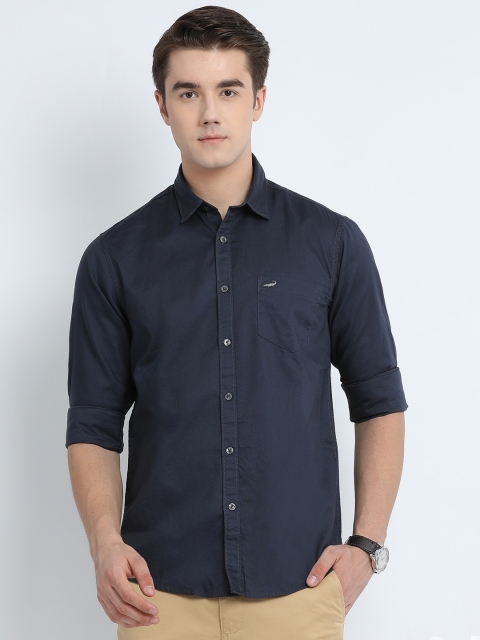 

Crocodile Men Charcoal Grey Slim Fit Solid Casual Shirt