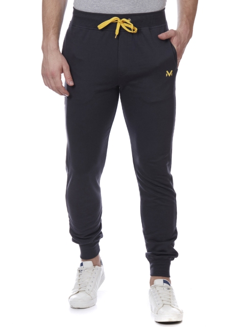 

VINENZIA Men Charcoal Grey Solid Slim Fit Joggers