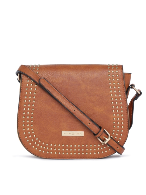 

Addons Tan Brown Solid Sling Bag