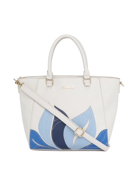 

Addons White & Blue Self Design Shoulder Bag