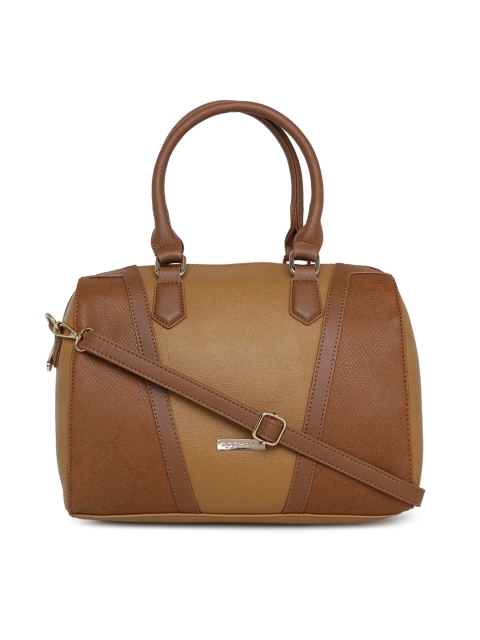 

Addons Brown Colourblocked Handheld Bag