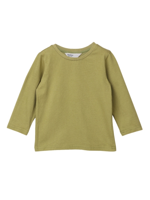 

Beebay Boys Olive Green Solid Round Neck T-shirt