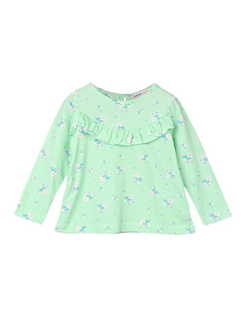 

Beebay Girls Green Printed A-Line Top