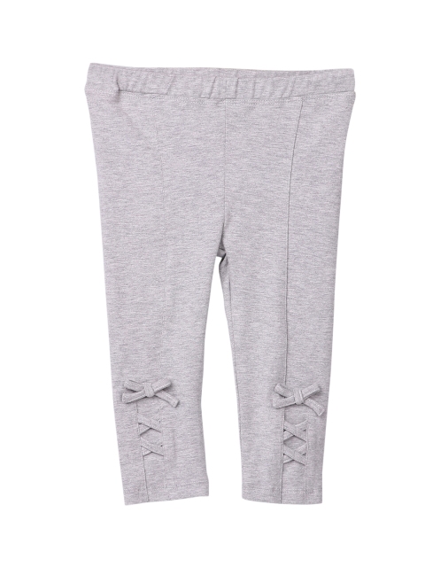 

Beebay Girls Grey Solid Ankle-Length Leggings