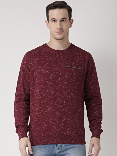 

Club York Men Maroon Solid Sweatshirt