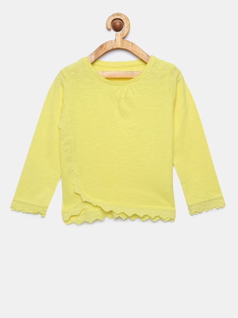

Juniors by Lifestyle Girls Yellow Solid Top