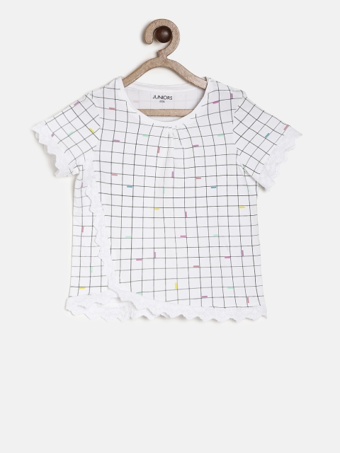 

Juniors by Lifestyle Girls White Checked Top