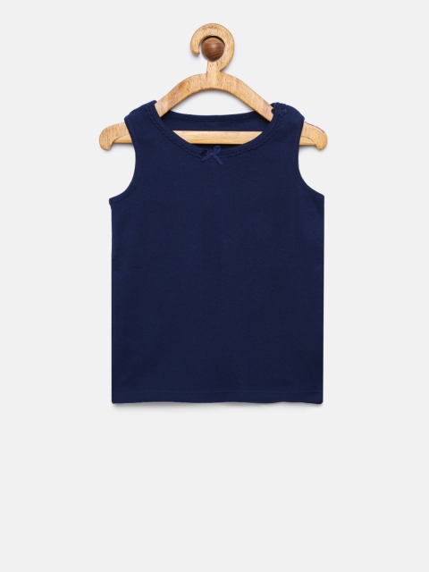 

Juniors by Lifestyle Girls Navy Blue Solid Tank Top