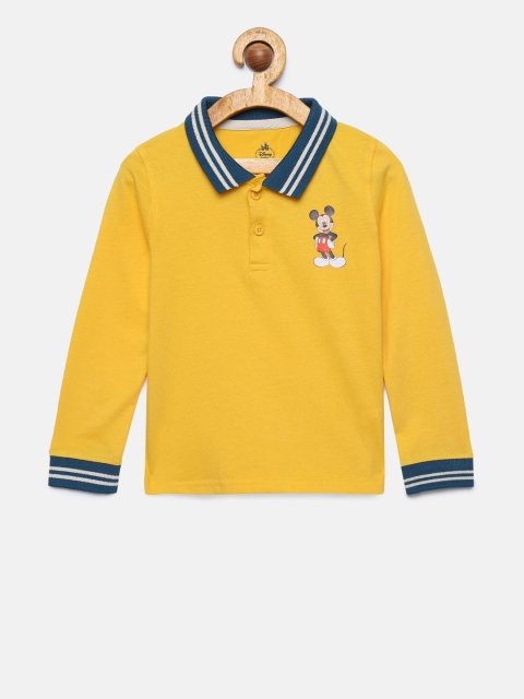 

Juniors by Lifestyle Boys Yellow Solid Polo Collar T-shirt