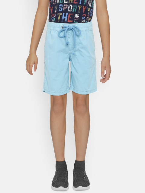 

Fame Forever by Lifestyle Boys Blue Solid Regular Fit Regular Shorts