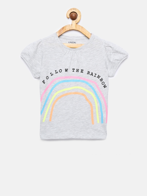 

Juniors by Lifestyle Girls Grey Printed Top