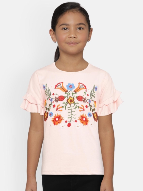 

Fame Forever by Lifestyle Girls Pink Embroidered Top