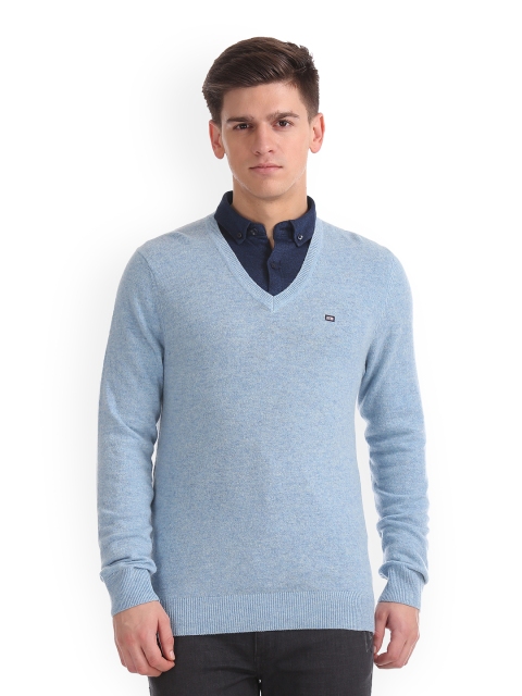 

Arrow Sport Men Blue Solid Sweater