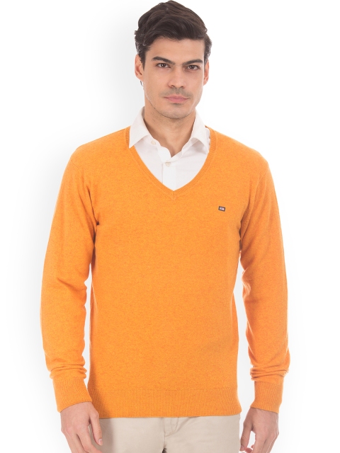 

Arrow Sport Men Yellow Solid Sweater