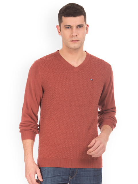 

Arrow Sport Men Orange Solid Sweater