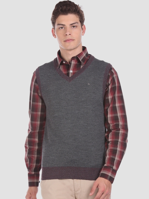 

Arrow Men Charcoal Grey Sweater Vest
