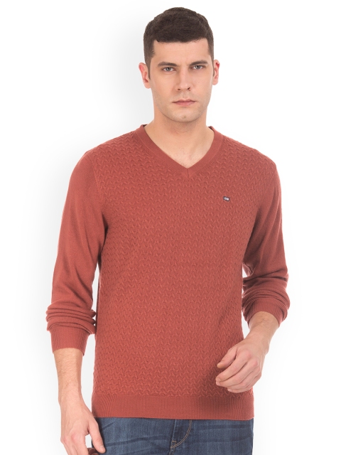 

Arrow Sport Men Orange Solid Sweater