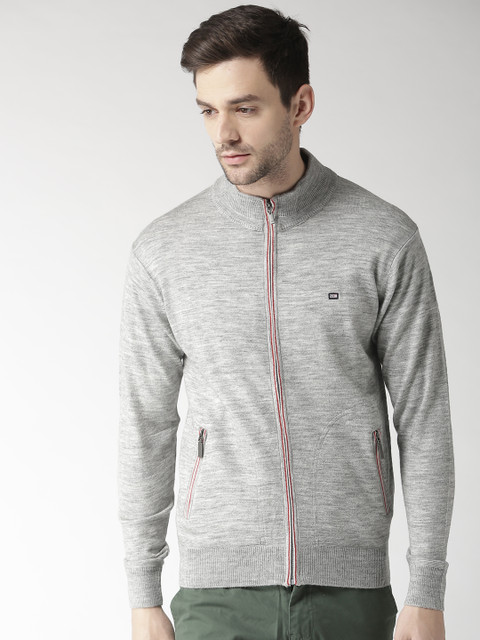 

Arrow Sport Men Grey Melange Solid Cardigan
