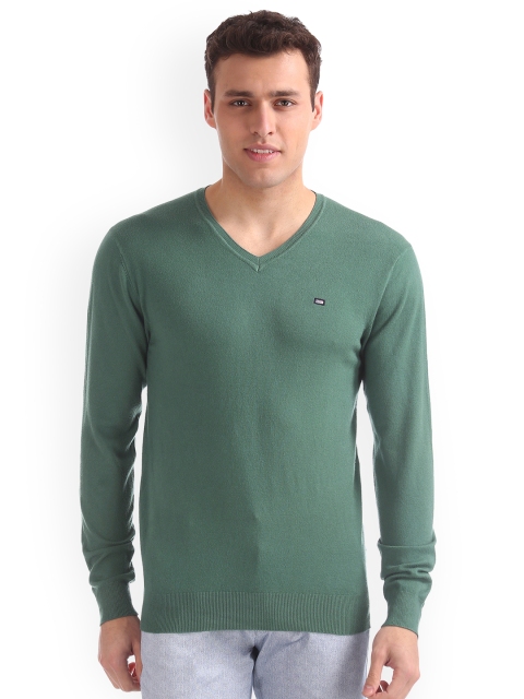 

Arrow Sport Men Green Solid Sweater