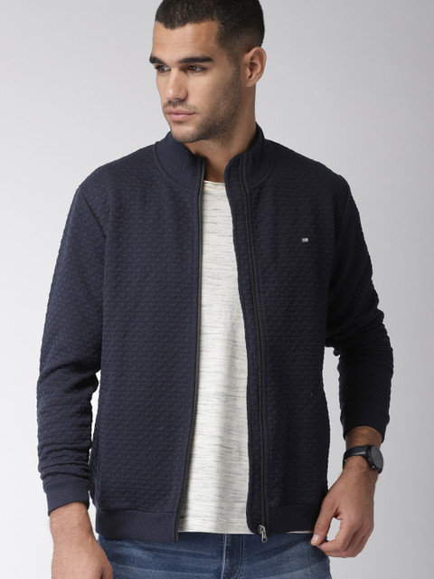 

Arrow Sport Men Navy Blue Self Design Sweatshirt
