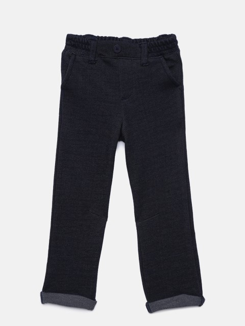 

Juniors by Lifestyle Boys Navy Blue Regular Fit Solid Regular Trousers
