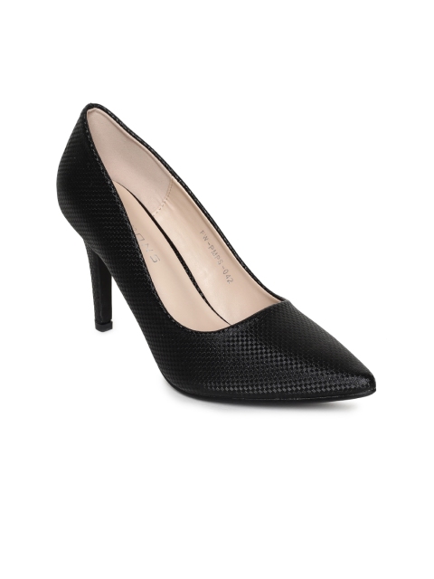 

Addons Women Black Solid Pumps