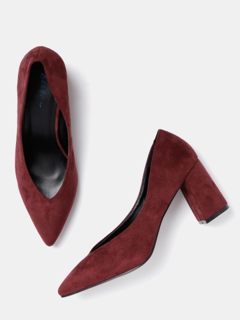 

Mast & Harbour Women Maroon Solid Pumps