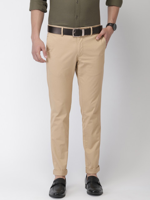 

Indian Terrain Men Khaki Brooklyn Slim Fit Solid Chinos