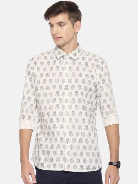 

Rohit Bal Limited Men Off-White Regular Fit Printed Casual Shirt