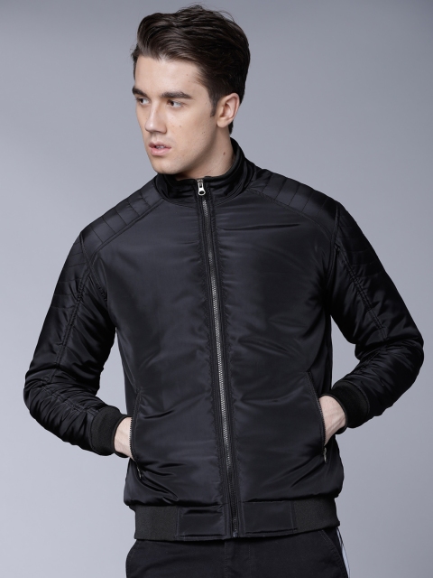 

LOCOMOTIVE Men Black Solid Padded Jacket