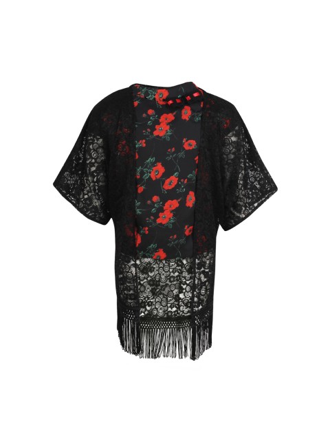 

CUTECUMBER Girls Black Printed Top