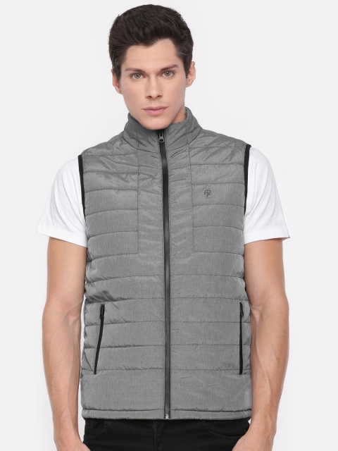 

Pepe Jeans Men Grey Solid Quilted Jacket