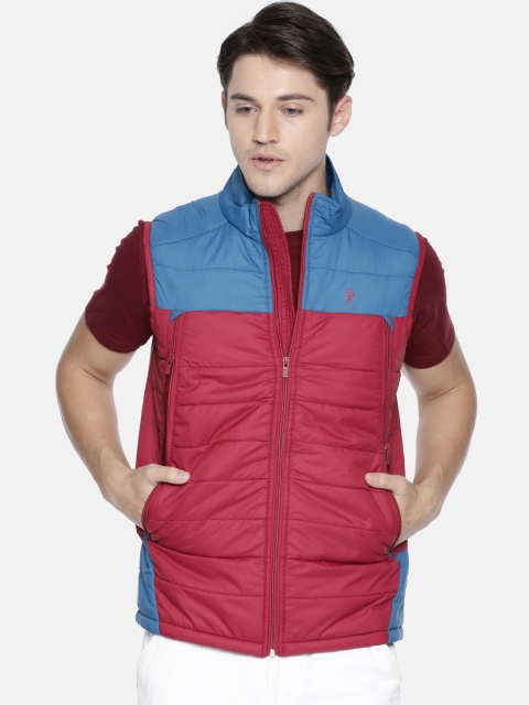 

Pepe Jeans Men Red & Blue Colourblocked Puffer Jacket