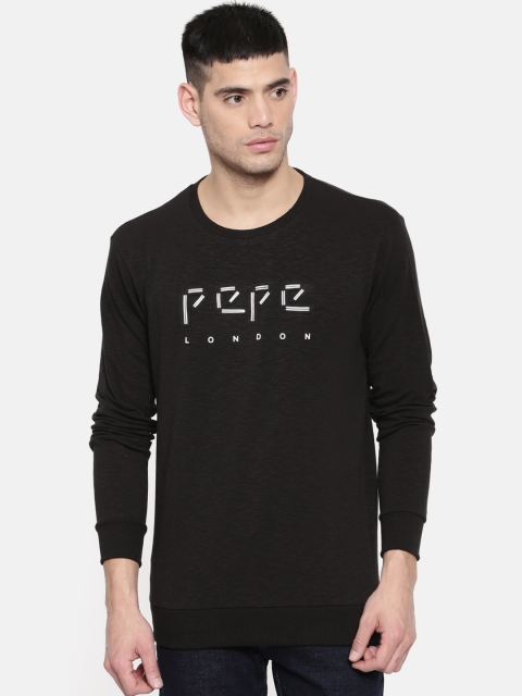 

Pepe Jeans Men Black Printed Sweatshirt
