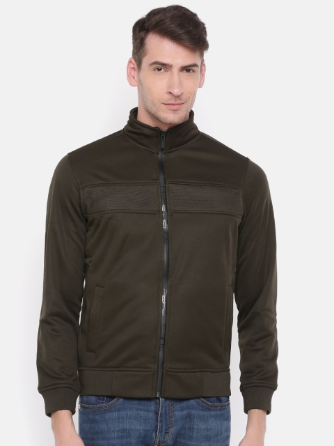 

Pepe Jeans Men Olive Green Solid Bomber