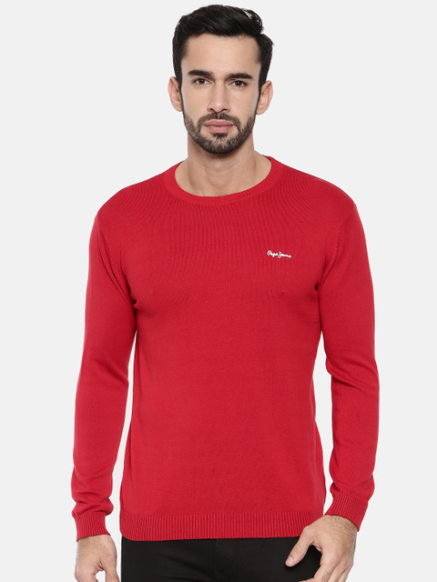 

Pepe Jeans Men Red Solid Pullover