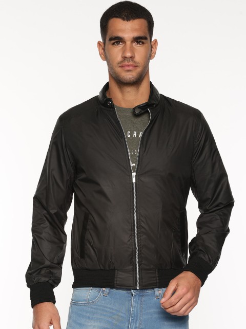 

Pepe Jeans Men Black Solid Bomber Jacket