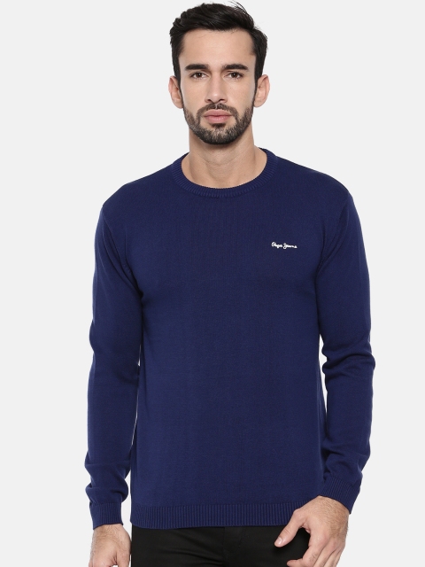 

Pepe Jeans Navy Men Blue Solid Pullover, Navy blue