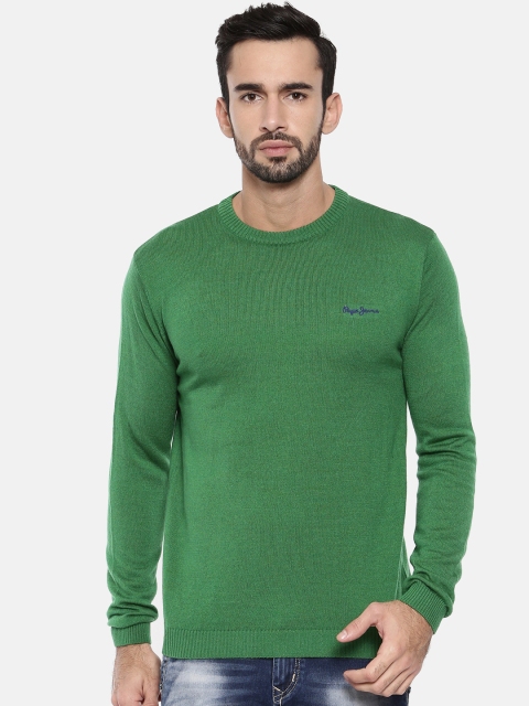 

Pepe Jeans Men Green Solid Pullover