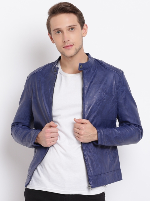 

Pepe Jeans Men Blue Solid Tailored Jacket