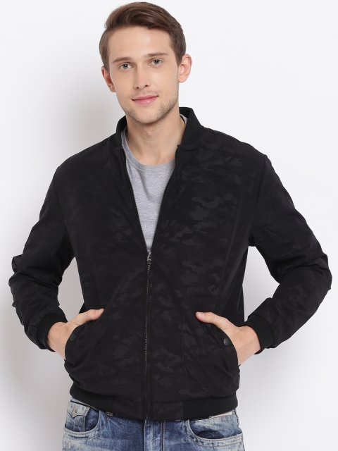 

Pepe Jeans Men Black Printed Bomber Jacket