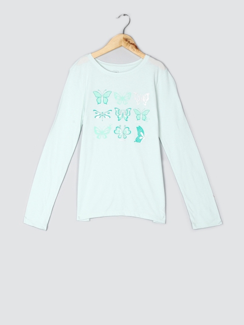 

GAP Girls Embellished Graphic Long Sleeve T-shirt, Blue