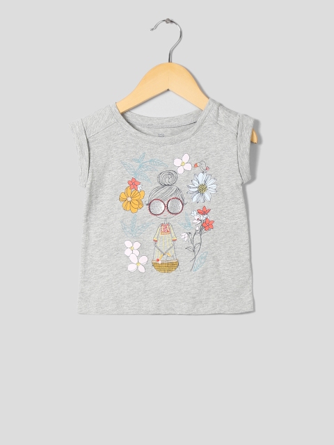 

GAP Toddler Girl Embroidery Graphic T-shirt, Grey