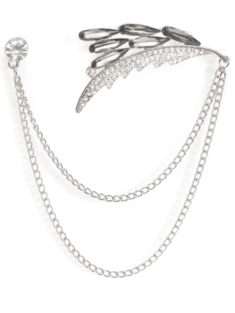 

Alvaro Castagnino Men Silver-Toned & Black Brooch