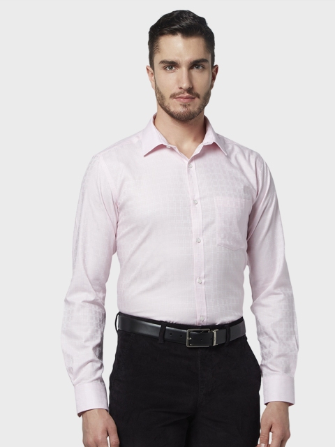 

Park Avenue Men Pink Slim Fit Self Design Formal Shirt
