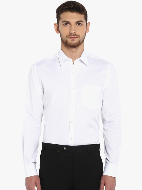 

Park Avenue Men White Slim Fit Self Design Formal Shirt