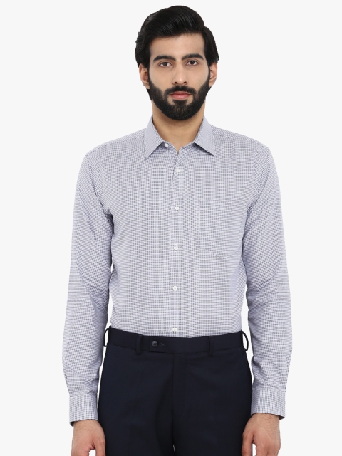 

Park Avenue Men Blue Slim Fit Checked Formal Shirt