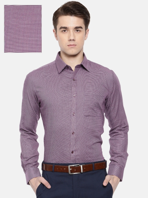 

Raymond Men Violet Slim Fit Printed Formal Shirt