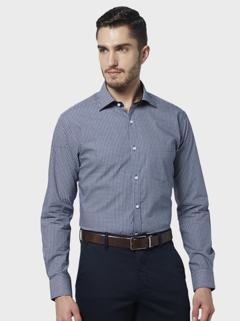 

Park Avenue Men Blue Slim Fit Printed Formal Shirt